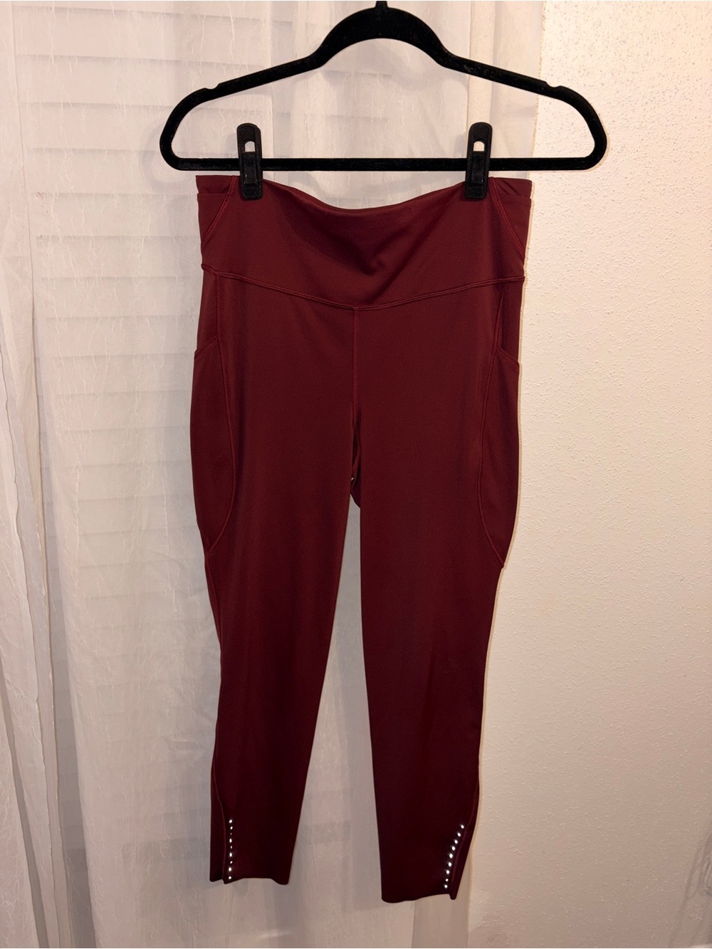lululemon athletica Burgundy High-Rise Leggings with Side Pockets
